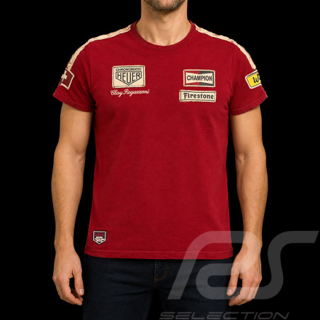 T-Shirt Clay Regazzoni n° 4 Monza 1970 Rouge - Homme