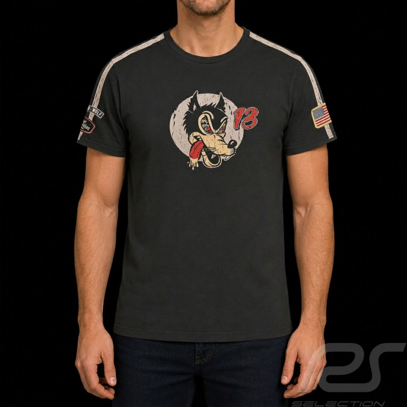 T-Shirt Speed Wolf n° 13 Noir Carbone - Homme