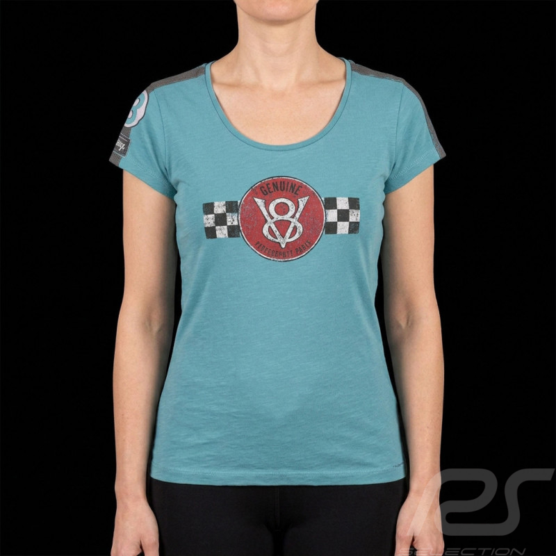 V8 Motors T-Shirt Performance n° 43 Blue - Women