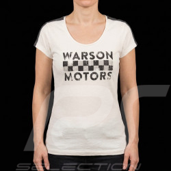 Warson T-shirt Motors Schachbrett Weiß 22-800 - damen