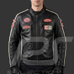 Daytona Leather Jacket Black / Red - Men