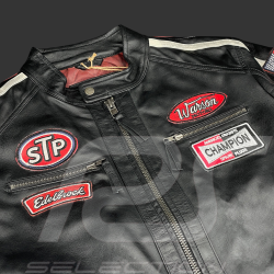 Daytona Leather Jacket Black / Red - Men