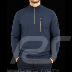 Pull Maserati North Sails Zippé Col Montant Bleu Marine - Homme