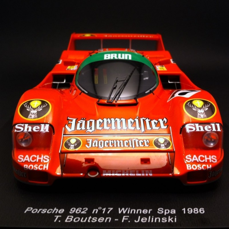 Porsche 962 Jägermeister Spa 1986 n° 17 1/18 Spark 18S090