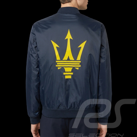 Maserati Bomberjacke mit Dreizack-Logo Hergestellt in Italien Marineblau - Unisex
