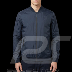 Maserati Jacket Bomber with Trident Logo Made in Italy Navy Blue - Unisex