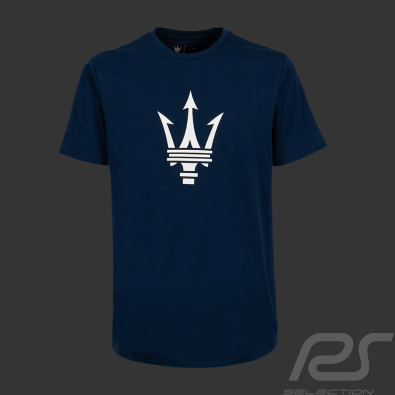 T-shirt Maserati Tridente Grande Logo Navy blue MA241M008BL - Men