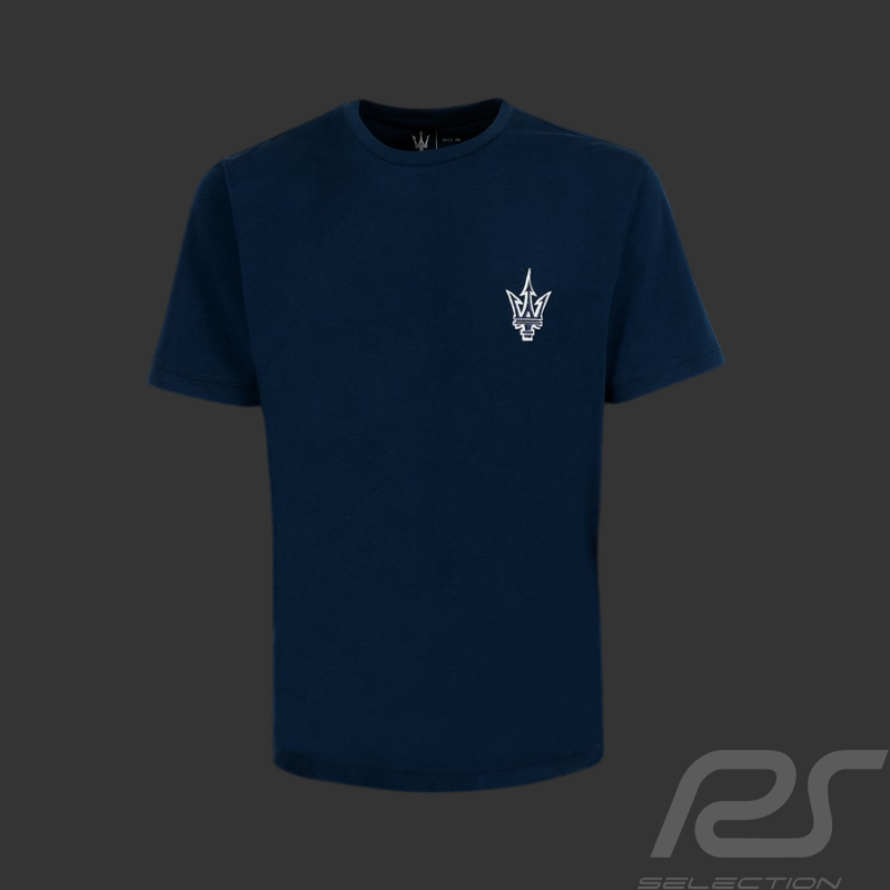 T-Shirt Maserati Trident Bleu Marine MA241M007 - homme