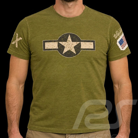 T-shirt Aircraft C47 that's all brother USAAF 1944 Kaki green 19122 - Men