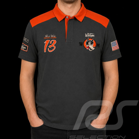 Polo Speed Wolf n° 13 Warson Gris / Orange - homme
