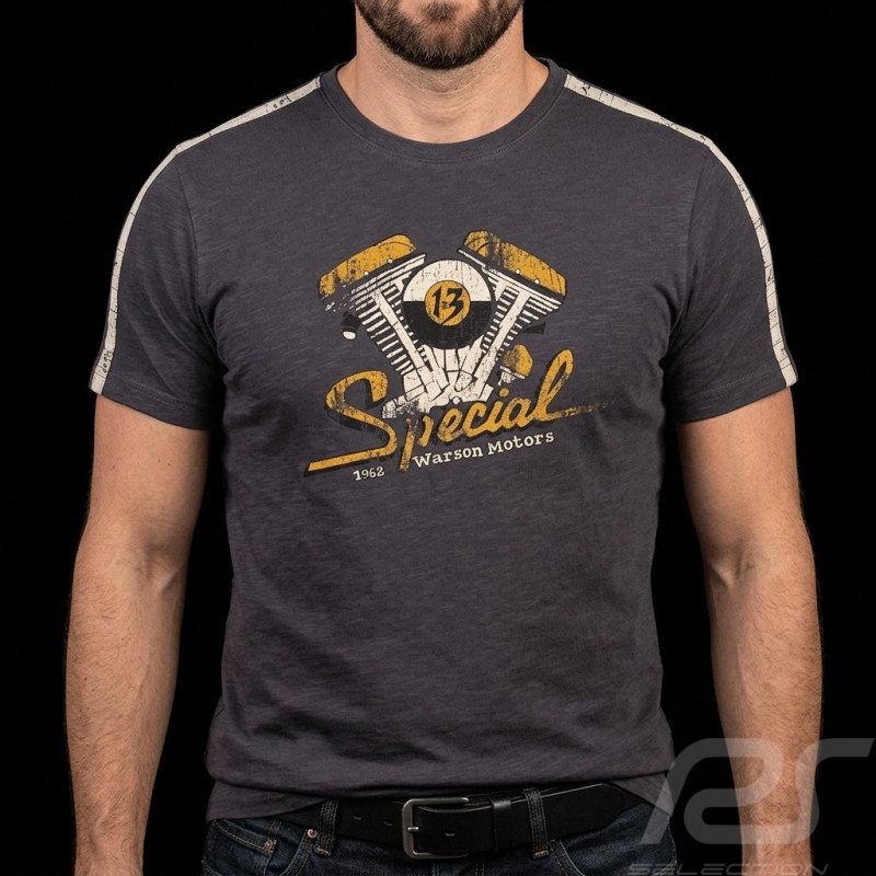 T-shirt Special Hot rod Warson motors Noir Carbon 19119 - Homme
