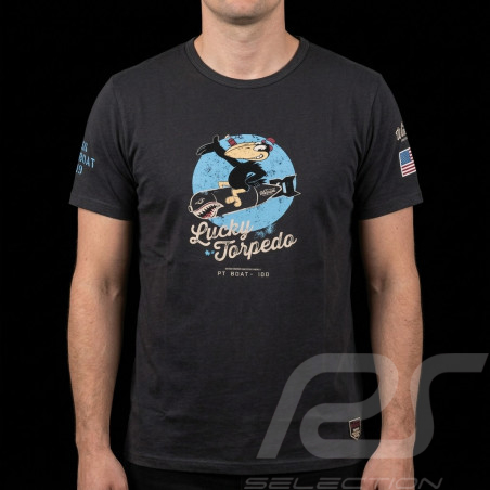 T-shirt Krähe Lucky Torpedo US Navy Kohlenschwarz 17101 - Herren