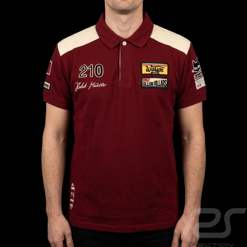 Polo Herbert Müller n° 210 Ollon Villars 1967 Warson rouge - homme