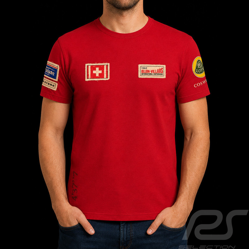T-shirt Jo Siffert n°22 Ollon Villars 1962 Warson Rouge - Homme
