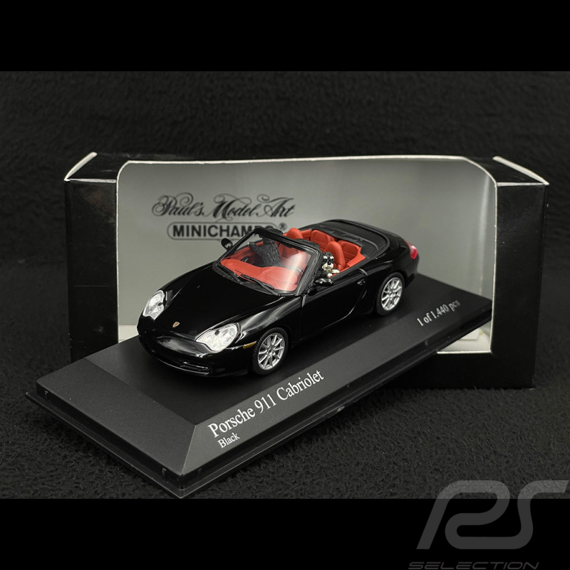 Porsche 911 Cabriolet Typ 996.1 2001 Schwarz 1/43 Minichamps 400061031