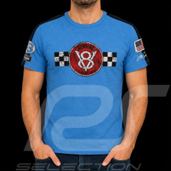 V8 Motors T-shirt Performance n°43 Warson Blau - Herren