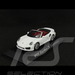 Porsche 911 Turbo S Cabriolet Typ 991 2014 Weiß 1/43 Minichamps WAP0203110E