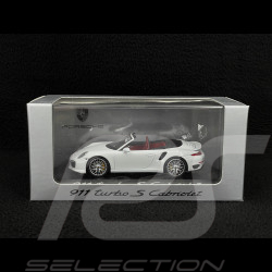 Porsche 911 Turbo S Cabriolet Type 991 2014 White 1/43 Minichamps WAP0203110E