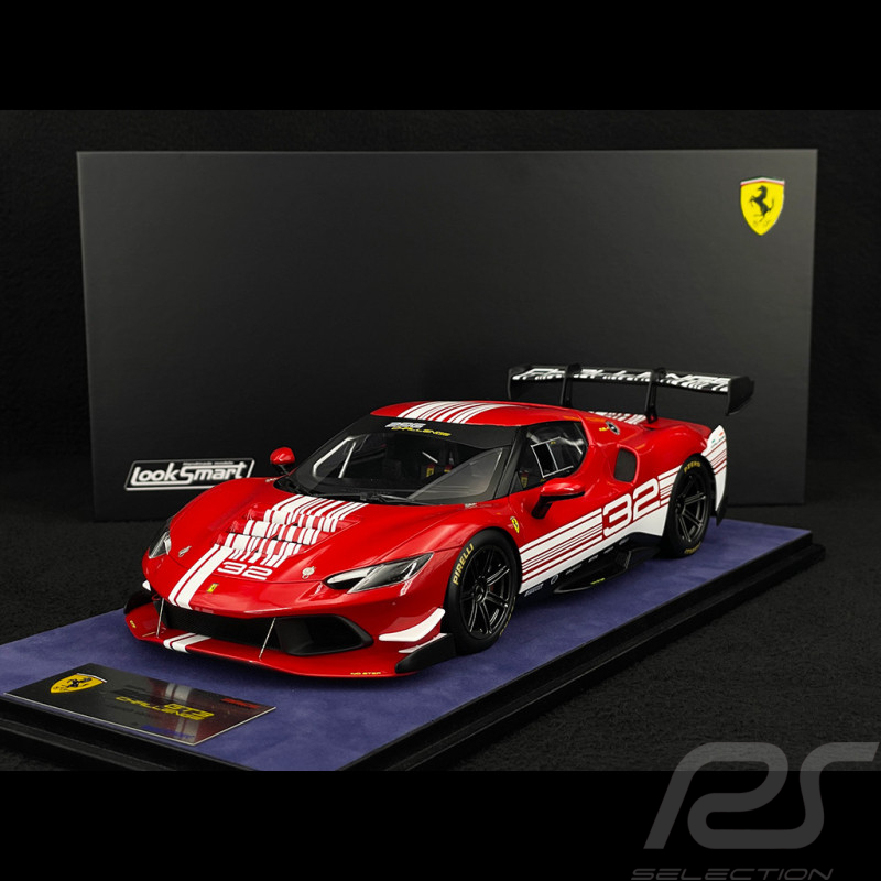 Ferrari 296 Challenge n° 32 2023 Rouge / Blanc 1/18 Looksmart LS18RC027