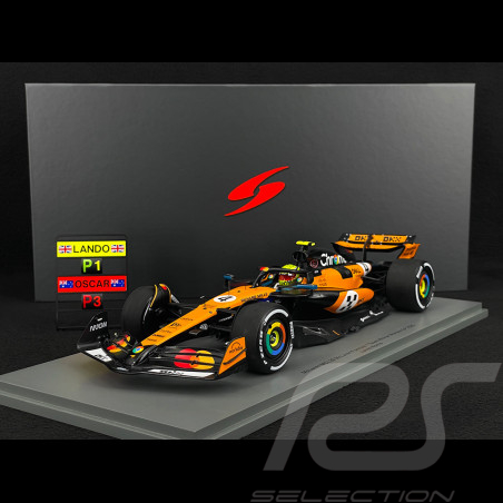 Lando Norris McLaren MCL39 n° 4 Vainqueur GP Monaco 2025 F1 avec Pit Board 1/18 Spark 18S1011