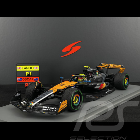 Lando Norris McLaren MCL39 n° 4 Vainqueur GP Grande-Bretagne 2025 F1 avec Pit Board 1/18 Spark 18S1010