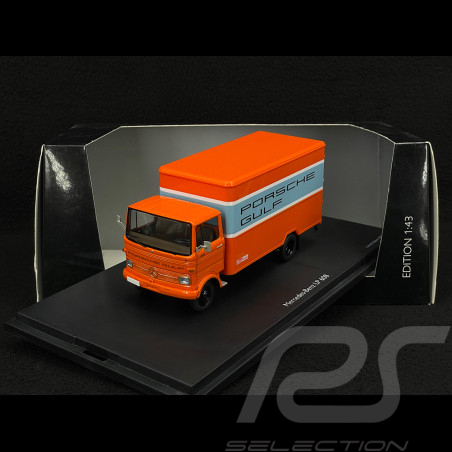 Mercedes-Benz LP 608 Van Porsche Gulf Bleu Orange 1/43 Schuco 450352400