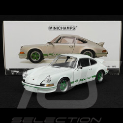 Porsche 911 Carrera RS 2.7 1972 Blanco / Rayas Verdes 1/18 Minichamps 100066020