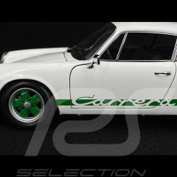 Porsche 911 Carrera RS 2.7 1972 Blanco / Rayas Verdes 1/18 Minichamps 100066020