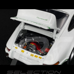 Porsche 911 Carrera RS 2.7 1972 Blanc / Bandes Vertes 1/18 Minichamps 100066020