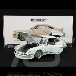 Porsche 911 Carrera RS 2.7 1972 Blanco / Rayas Verdes 1/18 Minichamps 100066020