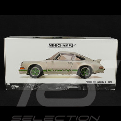 Porsche 911 Carrera RS 2.7 1972 Blanc / Bandes Vertes 1/18 Minichamps 100066020