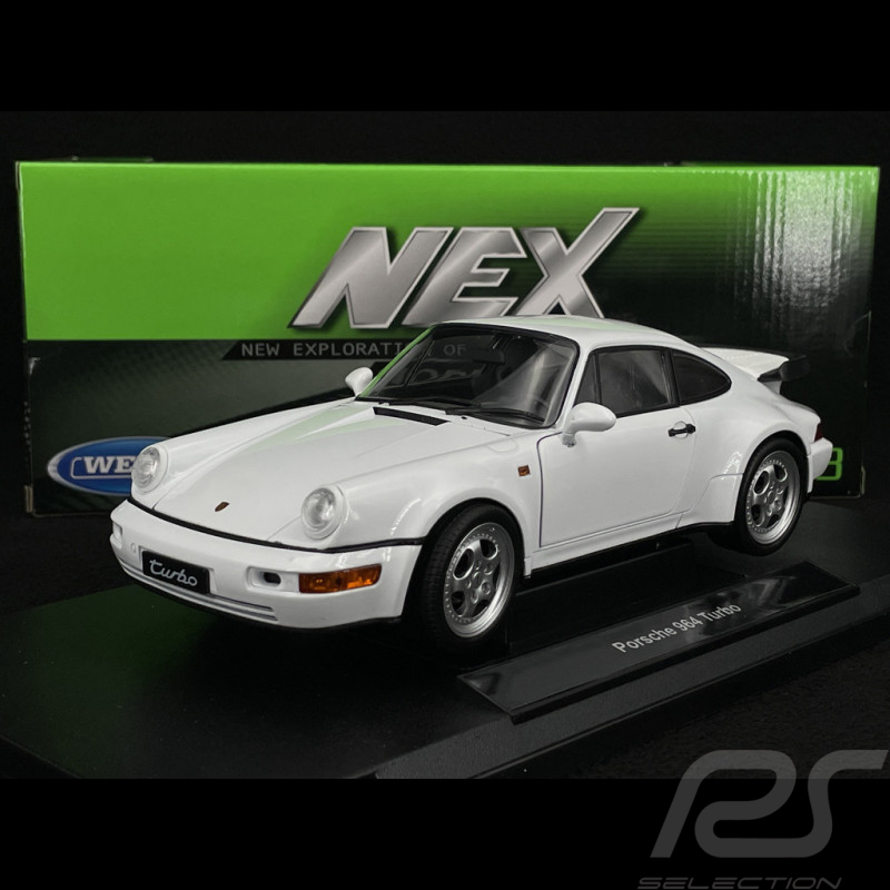 Porsche 911 Turbo Type 964 1989 Grand Prix White 1/18 Welly 18026WH