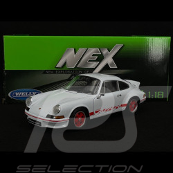 Porsche 911 Carrera RS 2.7 1973 White / Red Stripes 1/18 Welly 18044W