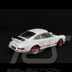Porsche 911 Carrera RS 2.7 1973 Blanc / Bandes Rouges 1/18 Welly 18044W