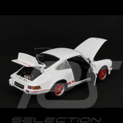 Porsche 911 Carrera RS 2.7 1973 Blanc / Bandes Rouges 1/18 Welly 18044W