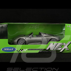 Porsche 918 Spyder 2011 Silver 1/18 Welly 18051C
