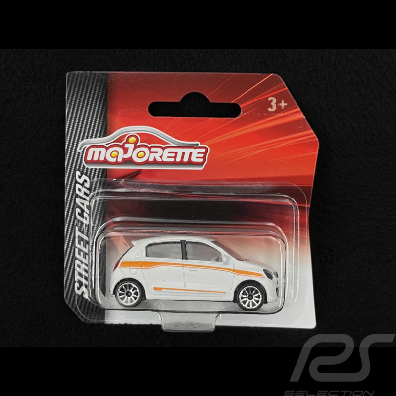 Renault Twingo Blanco / Rayas Naranjas 1/64 Majorette 212053051SMB