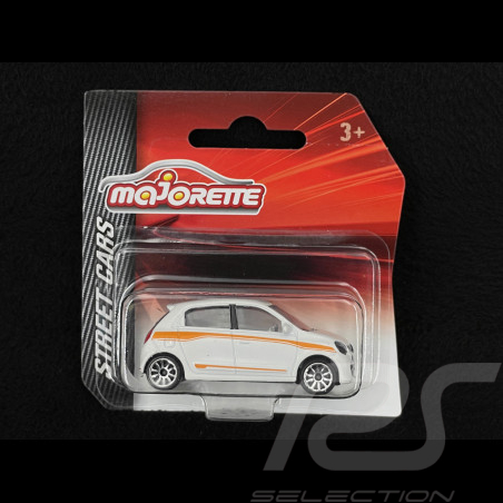 Renault Twingo Blanco / Rayas Naranjas 1/64 Majorette 212053051SMB