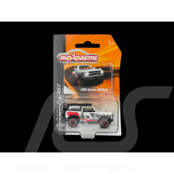 Ford Bronco Wildtrak White Black Red Racing Cars 1/59 Majorette 212084009SMO