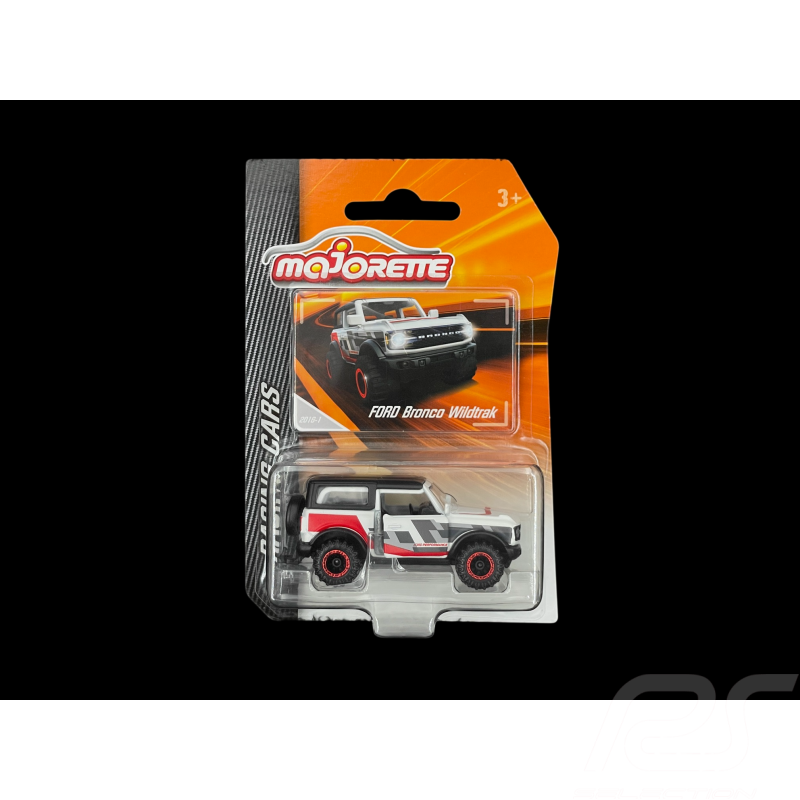 Ford Bronco Wildtrak White Black Red Racing Cars 1/59 Majorette 212084009SMO