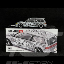 Honda Civic EF Kaido Manga V1 1987 Silbergrau 1/64 Mini GT KHMG260