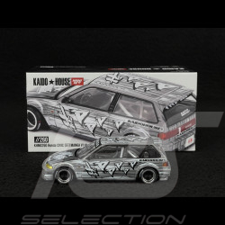 Honda Civic EF Kaido Manga V1 1987 Silver Grey 1/64 Mini GT KHMG260