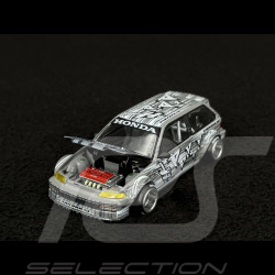 Honda Civic EF Kaido Manga V1 1987 Silver Grey 1/64 Mini GT KHMG260