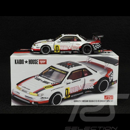 Nissan Silvia S13-R n° 0 Circuit Spec V1 1991 White 1/64 Mini GT KHMG251