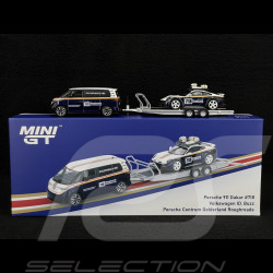 Porsche Set 911 Dakar Type 992 n° 718 Roughroads 2025 with Volkswagen ID Buzz 1/64 Mini GT MGTS0019