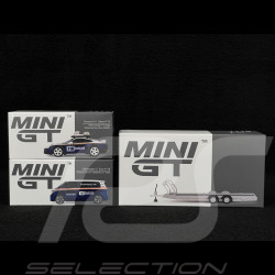 Set Porsche 911 Dakar Type 992 n° 718 Roughroads 2025 avec Volkswagen ID Buzz 1/64 Mini GT MGTS0019