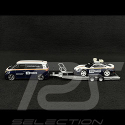 Set Porsche 911 Dakar Type 992 n° 718 Roughroads 2025 avec Volkswagen ID Buzz 1/64 Mini GT MGTS0019