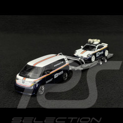 Porsche Set 911 Dakar Type 992 n° 718 Roughroads 2025 with Volkswagen ID Buzz 1/64 Mini GT MGTS0019