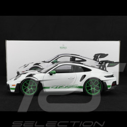 Porsche 911 GT3 RS Type 992 2022 Tribute To 1972 Carrera RS Pack Weissach Blanc / Bandes Vert Python 1/12 Norev 127535