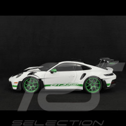 Porsche 911 GT3 RS Type 992 2022 Tribute To 1972 Carrera RS Pack Weissach Blanc / Bandes Vert Python 1/12 Norev 127535